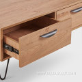 Legs with 2 Close Drawers Oak Coffee Table